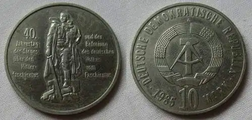 DDR Gedenk Münze 10 Mark 40.Jahre Kriegsende 1985 (147097)