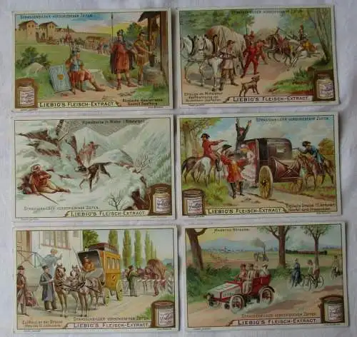 Liebigbilder Serie Nr. 610 Strassenbilder verschiedener Zeit 1904 (6/133194)