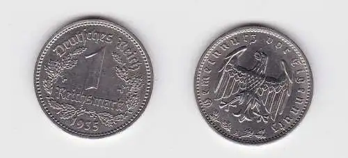 1 Reichsmark Nickel Münze 3.Reich 1935 A Jäger Nr.354 (130979)