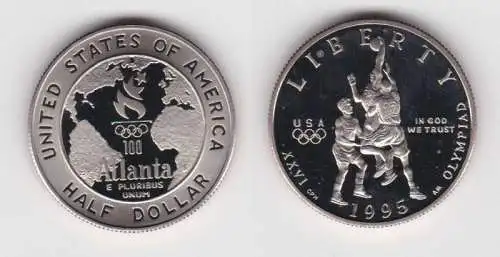 1/2 Dollar Nickel Münze USA Olympiade 1996 Atlanta 1995 S (133595)