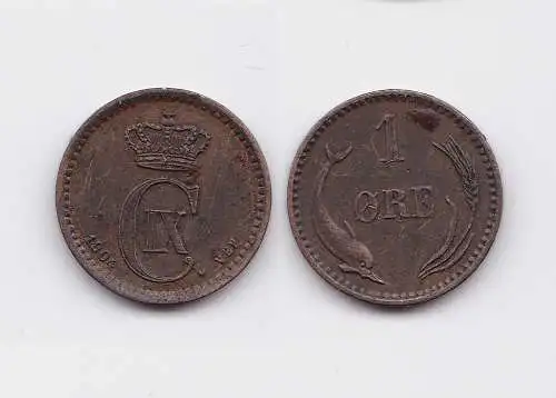 1 Öre Kupfer Münze Dänemark 1904 (114296)