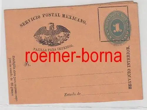 50451 seltener Ganzsachen Brief Mexiko 1 Centavo um 1900