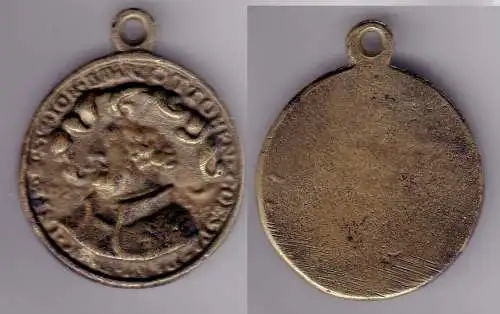 seltene einseitige alte Bronze Medaille unbekannter Künstler (104441)