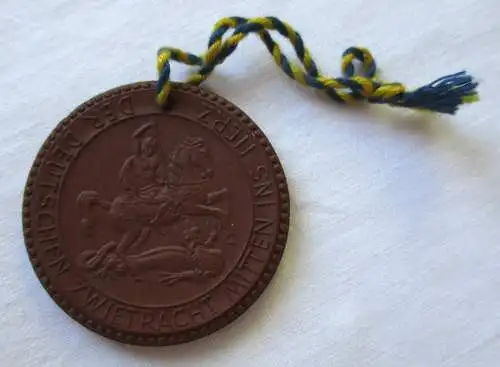 DDR Porzellan Medaille 10 Jahre Christlich-Demokratische Union 1955 (113560)