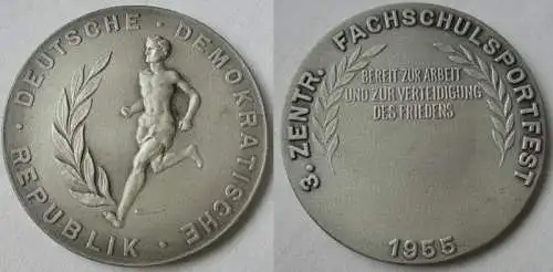 DDR Medaille 3. Zentrales Fachschulsportfest 1955 Läufer (152943)