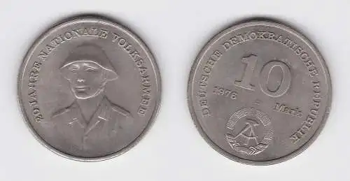 DDR Gedenk Münze 10 Mark 20 Jahre Nationale Volksarmee NVA 1976 Stgl. (124283)