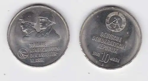 DDR Gedenk Münze 10 Mark 30 Jahre Kampfgruppen der Arbeiterklasse 1983 (123910)