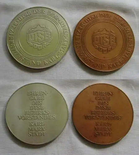 2 DDR Medaillen Ehrengabe des DTSB Bezirksvorstandes Karl-Marx-Stadt (135884)