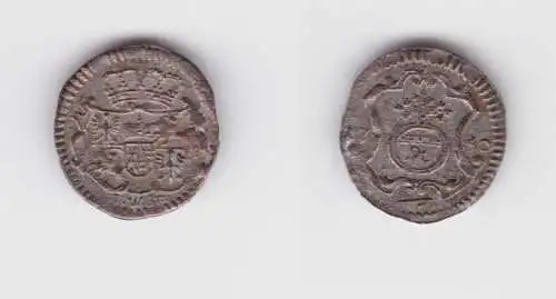 1 Pfennig Billon Münze Sachsen 1750 (152092)