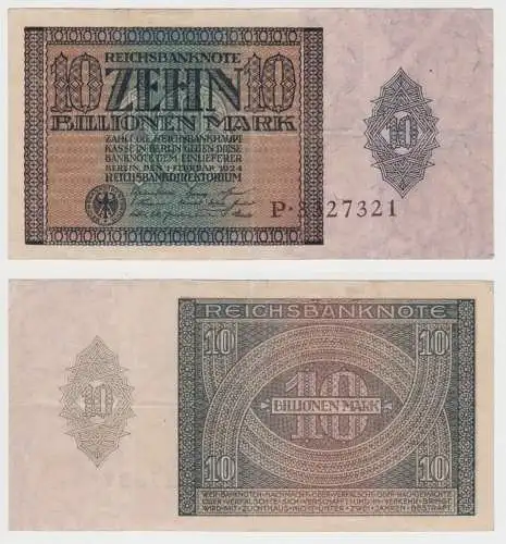 10 Billionen Mark Banknote Deutsches Reich Berlin 1.2.1924 Ro.134 a (147029)