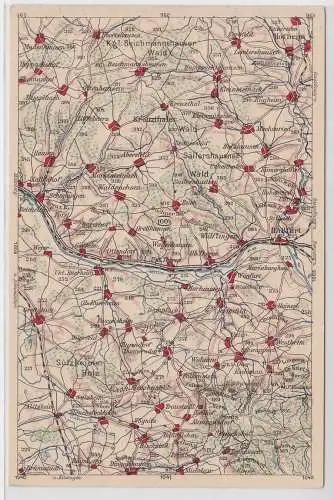97573 Landkarten Ak Wona-Karte 1004 Haßfurt - kartogr. Anstalt Königswartha