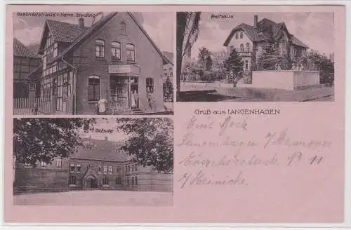 900619 Mehrbild Ak Gruß aus Langenhagen Geschäftshaus usw. 1937