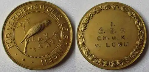 Medaille für verdienstvolle Leistungen Kanarien Züchter CSR um 1935 (104140)