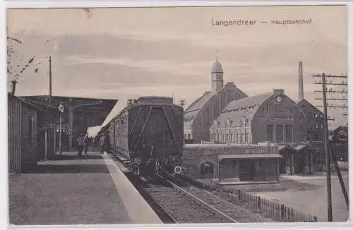 900611 Feldpost Ak Langendreer bei Bochum Hauptbahnhof 1916