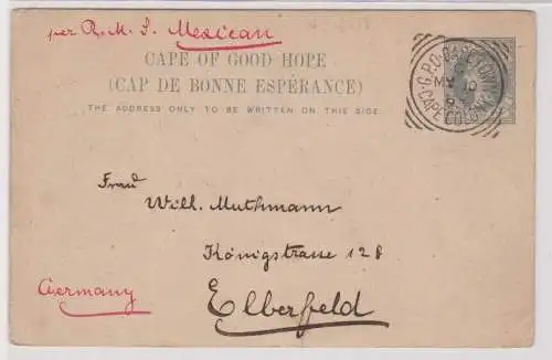 99969 seltene Ganzsachen Postkarte Cape of Good Hope Kap der guten Hoffnung 1893