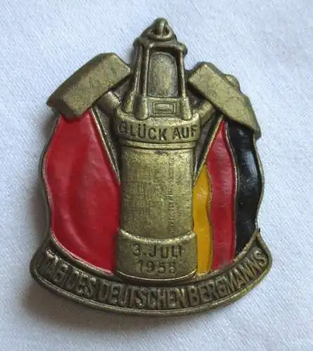 seltenes DDR Blech Abzeichen Tag des deutschen Bergmanns 3. Juli 1955 (134248)