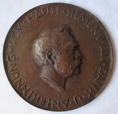 Große Gussmedaille Als Dank & Anerkennung v. Hause Siemens (A.Klingler) /111769