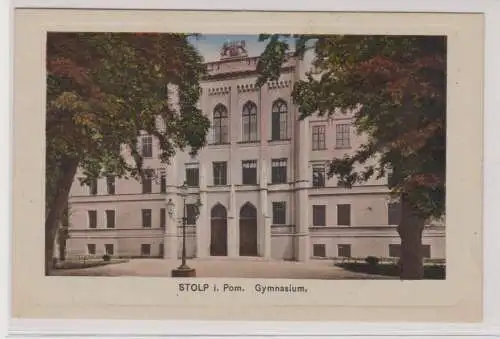 90819 Ak Stolp Słupsk in Pommern Gymnasium um 1920