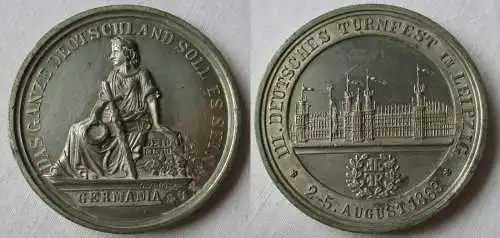 Medaille III. deutsches Turnfest Leipzig 2.-5. August 1863 - Germania (116666)