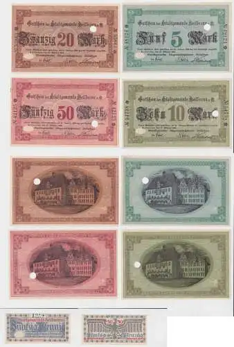 50 Pfennig - 50 Mark Banknoten Notgeld Stadtgemeinde Heilbronn a.N.1918 (137476)