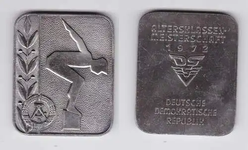 DDR Plakette DSSV Schwimm-Meisterschaften 1972 in Silber (129186)