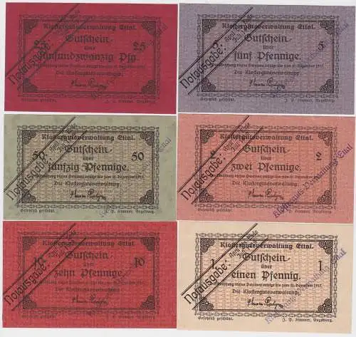 6 Banknoten Notgeld Klostergutsverwaltung Ettal Juli 1919 (122526)
