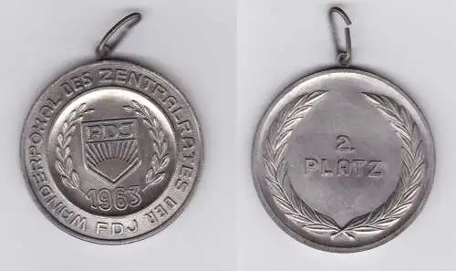 DDR Medaille 2.Platz Wanderpokal des Zentralrates der FDJ 1963 (135536)