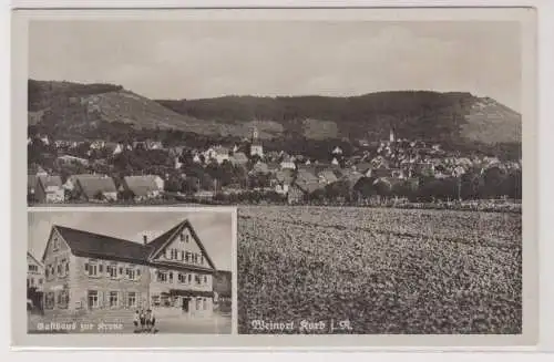 98690 Mehrbild Ak Weinort Korb i. R. - Gasthaus zur Krone 1937