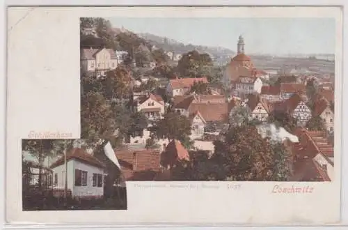 18693 Mehrbild Ak Loschwitz - Totalansicht und Schillerhaus um 1900