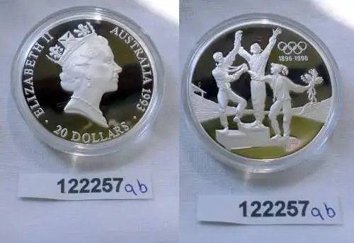 20 Dollar Silber Münze Australien Olympiade 1996 Atlanta Sieger 1993 (122257)