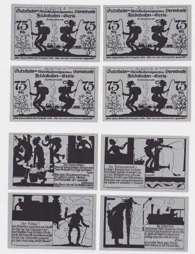 4 Banknoten Notgeld Rhönklubzweigverein Dermbach ohne Datum (1922) (121958)