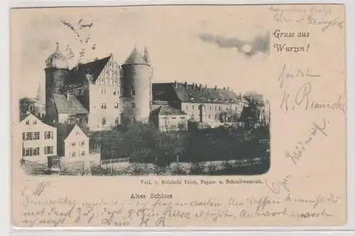 99839 AK Gruss aus Wurzen! Altes Schloss, Verlag v. Reinhold Teich 1898