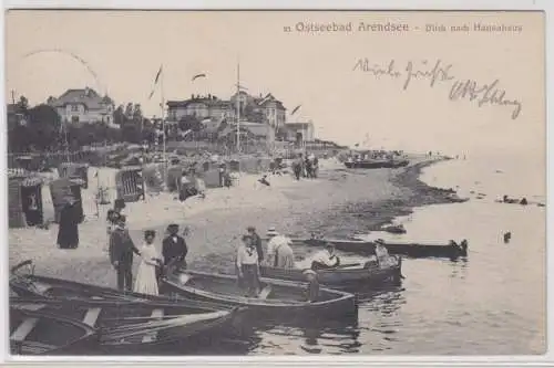 95529 Ak Ostseebad Arendsee Blick nach Hansahaus 1912