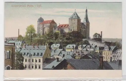92843 AK Kaiserschloß Mylau im Vogtland - Blick auf die Burg 1905