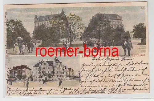77321 Mehrbild Ak Leipzig Partien am Nordplatz 1903