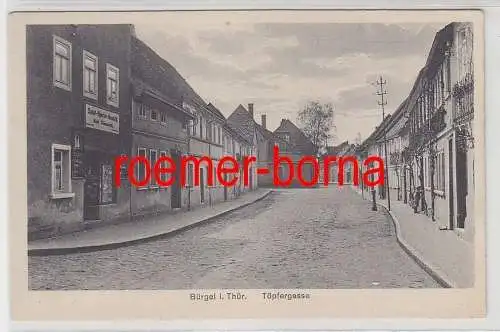 77572 Ak Bürgel in Thüringen Töpfergasse Tabakladen um 1920