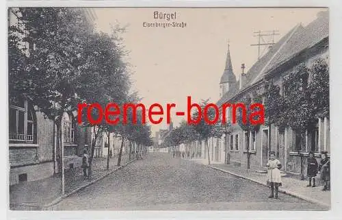77459 Ak Bürgel in Thüringen Eisenberger Strasse um 1910