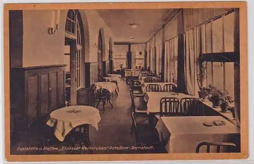 90955 AK Gaststätte und Kaffee "Elsässer Weinstuben" Potsdam-Bornstedt um 1920