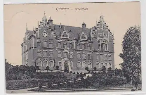97480 Ak Grimma Realschule 1915