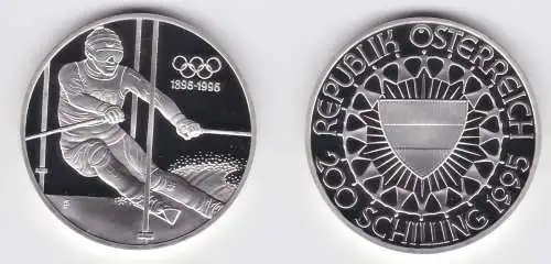 200 Schilling Silber Münze Österreich 1995 olympische Spiele 1896-1996 (155424)