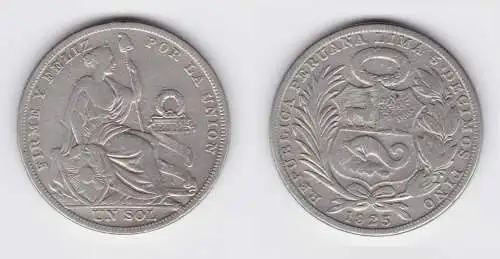 1 Sol Silber Münze Peru 1925 (155867)