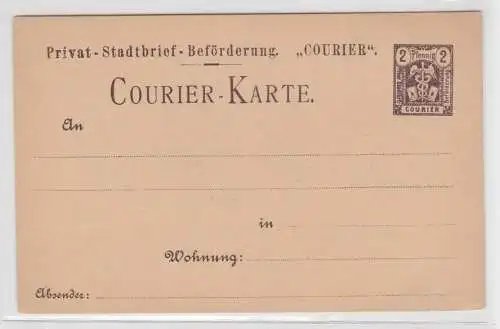 17530 Privatpost Ganzsachen Postkarte 2 Pfennig Courier vor 1900
