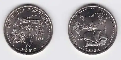 200 Escudos Cu-Ni Münze Portugal 1999 (155850)