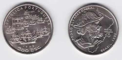 200 Escudos Cu-Ni Münze Portugal 1999 Pedro Alvares Cabral (155918)