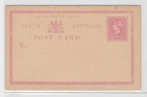 87703 seltener Ganzsachen Antwortpostkarte Südaustralien 1 Penny um 1900