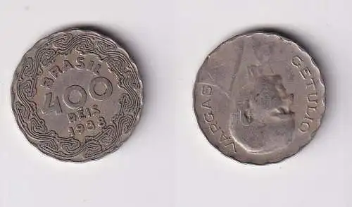 400 Reis Kupfer Nickel Münze Brasilien 1938 Getulio Vargas (167041)