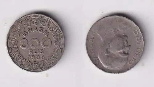 300 Reis Kupfer Nickel Münze Brasilien 1938 Getulio Vargas (167085)