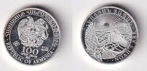 100 Dram Silbermünze Armenien 2013 Arche Noah 1/4 Oz .999 PP (166857)