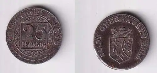 25 Pfennig Eisen Münze Notgeld Stadt Oberhausen 1919 (166923)