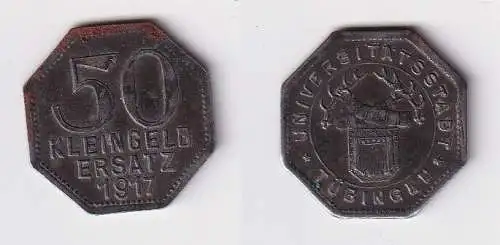 50 Pfennig Eisen Münze Notgeld Universitätsstadt Tübingen 1917  (167161)